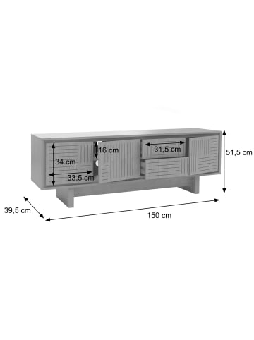 MCW TV-Rack O34, Ulme natur