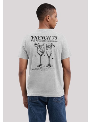 F4NT4STIC T-Shirt French 75 From Paris With Love in grau meliert