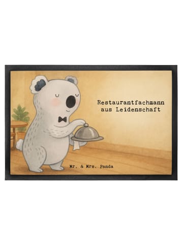 Mr. & Mrs. Panda Schmutzmatte Restaurantfachmann Leidenschaft De... in Weiß