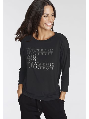 Laura Scott 3/4-Arm-Shirt in schwarz