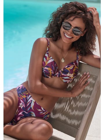 LASCANA Bügel-Bikini-Top in bordeaux bedruckt