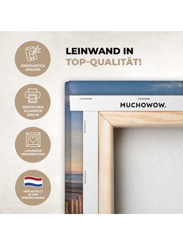 MuchoWow Leinwand bilder Sonnenuntergang Strand (BxH)