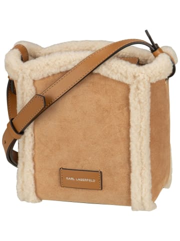 Karl Lagerfeld Anderes K/Circle SM Bucket Shearling in Caramel