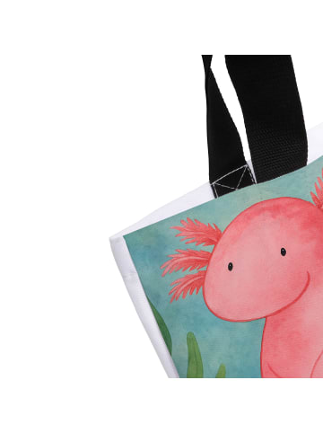 Mr. & Mrs. Panda Schultasche Axolotl Niedlich Design mit Spruch in Weiß