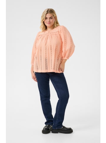KAFFE curve Langarm-Bluse KCrandi in Peach Nectar