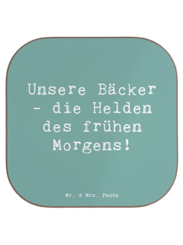 Mr. & Mrs. Panda Tassen Untersetzer Spruch Bäcker Helden mit Spruch in Meeresbrise