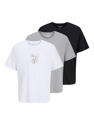 Jack & Jones 3er-Pack T-shirt in Ultimate Grey