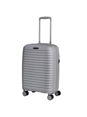 D&N Travel Line 4500+ - 4-Rollen-Kabinentrolley S 55 cm erw. (schwarz) in grau