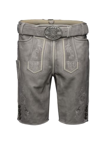 KRÜGER Lederhose Maik in grau