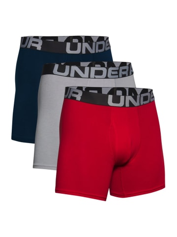 Under Armour Boxershorts Boxerjock 6 Zoll 3P in Red