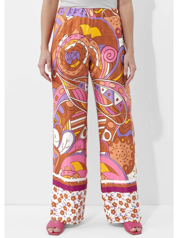 Alba Moda Florale Strandhose in Satin-Optik in multicolor