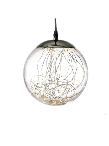 MARELIDA LED Leuchtkugel Lichterkugel Kugelleuchte hängend D: 20cm in transparent