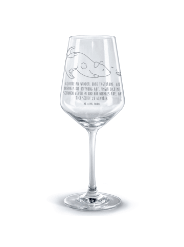 Mr. & Mrs. Panda Weinglas Hund Marienkäfer mit Spruch in Transparent