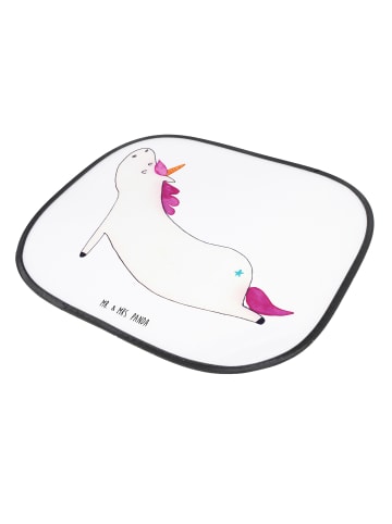 Mr. & Mrs. Panda Sonnenschutz für Auto Einhorn Yoga ohne Spruch in Weiß