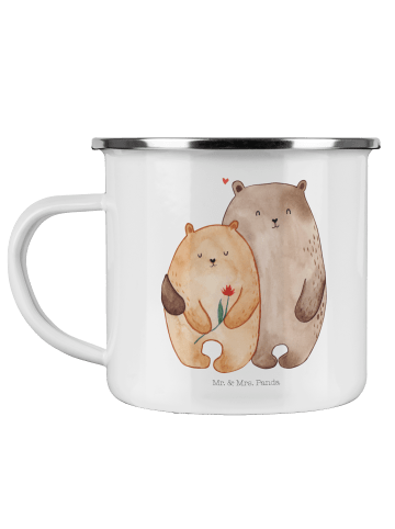 Mr. & Mrs. Panda Kaffeetasse Bären Liebe ohne Spruch in Weiß