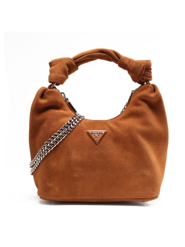 Guess Isotta Handtasche Leder 21 cm in cognac