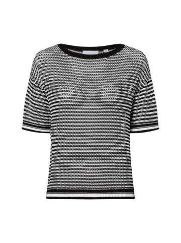 comma Strickpullover in schwarz weiß - 0002