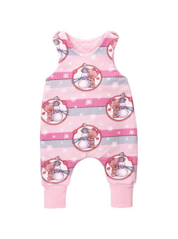 Land-Juwelen Strampler Handmade Schneemann XT in rosa/pink