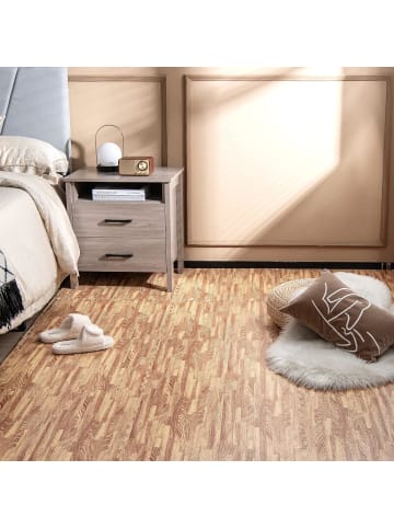 COSTWAY Bodenmatte 12 Stück in Beige