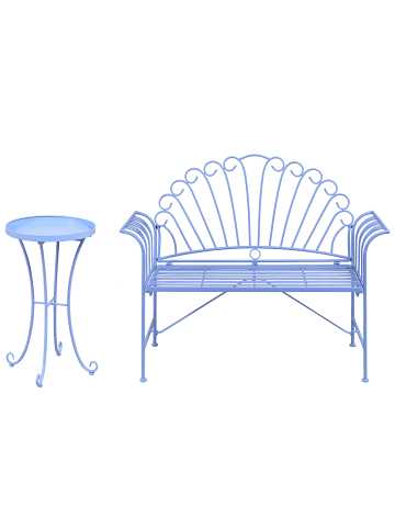 Beliani 2-tlg Bistro Set CAVINIA in Blau