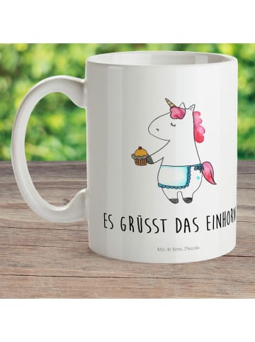 Mr. & Mrs. Panda Henkelbecher Einhorn Muffin mit Spruch in Weiß