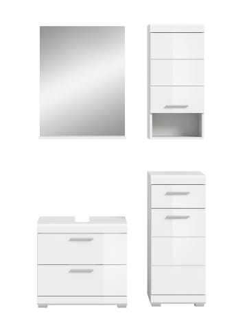 ebuy24 Badmöbelset Scout (4-teilig) Weiß 112 x 34 cm