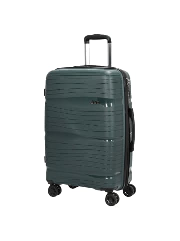 D&N Travel Line 4300 - 4-Rollen-Trolley M 66 cm (black) in dark green