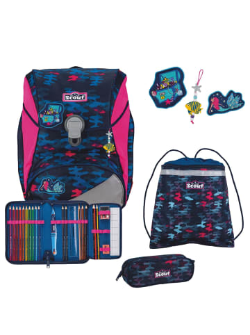 Scout Alpha DIN - Schulranzen Set 4 tlg. (Action) in Magic Sea