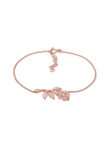 Elli Armband 925 Sterling Silber Blume, Rose in Rosegold