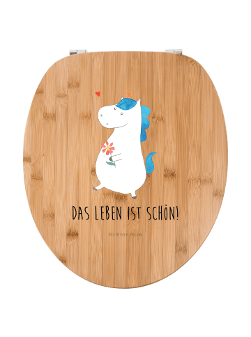 Mr. & Mrs. Panda WC Brille Einhorn Spaziergang mit Spruch in Braun