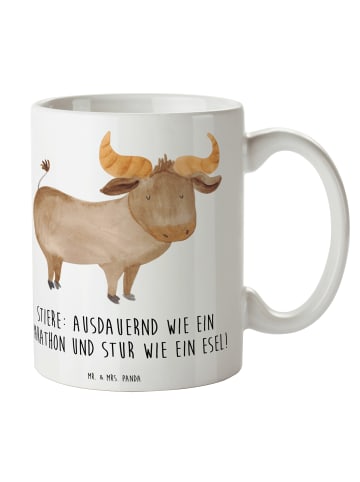 Mr. & Mrs. Panda Tasse Starker Stier mit Spruch in Weiß