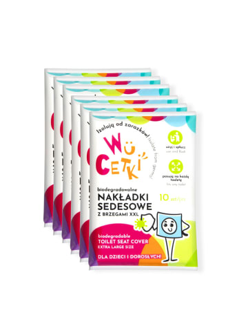 WuCetki Einweg WC Papersitze 6x10 Stück -  für Kinder und Erwachsene