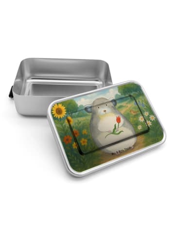 Mr. & Mrs. Panda Metall Brotdose Chinchilla Blume Design ohne Sp... in Weiß