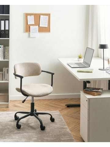 Beliani Bürostuhl VYRA in Beige/Schwarz - (W) 57 x (H) 75 x (L) 57 cm
