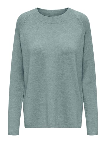 JACQUELINE de YONG Basic Strick Pullover Stretch Sweater mit Schlitzen JDYMARCO in Grün