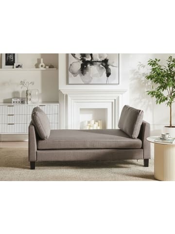 Beliani Chaiselongue ARCHIANE in Beige/Schwarz - (W) 170 x (H) 60 x (L) 85 cm