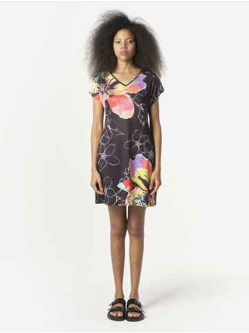 KOROSHI Kurz bedrucktes Damenkleidung in Schwarz