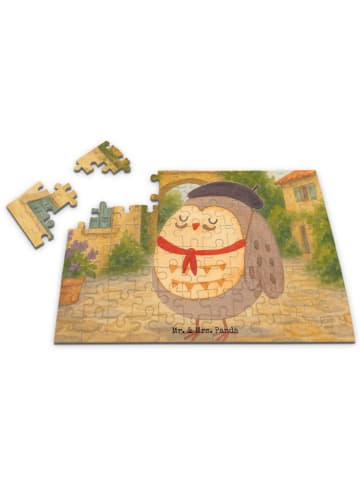 Mr. & Mrs. Panda Puzzle Eule Frankreich Design ohne Spruch in Weiß