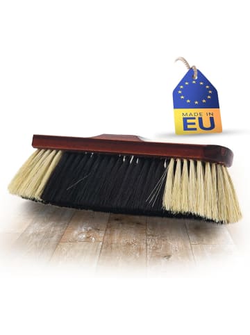 Novaliv Zimmerbesen ROSSHAAR Mischung Besen weiche Borsten Schrankbesen Gemisc in Braun