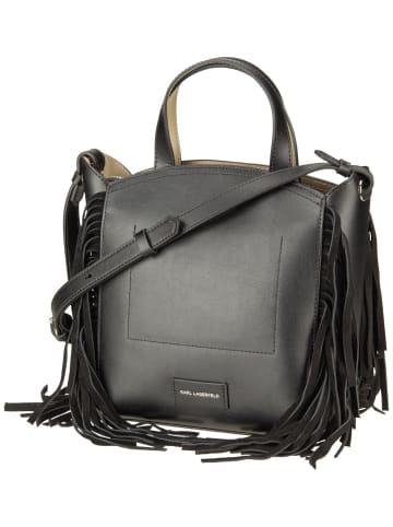 Karl Lagerfeld Handtasche K/Circle SM Zip Tote Fringes Black/Nickel in Black-Nickel