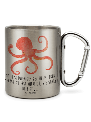 Mr. & Mrs. Panda Kaffeetasse Tintenfisch mit Spruch in Silber