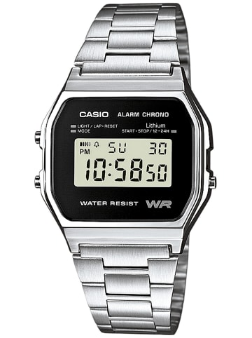 Casio Alarm Chrono Digitaluhr Schwarz / Silber