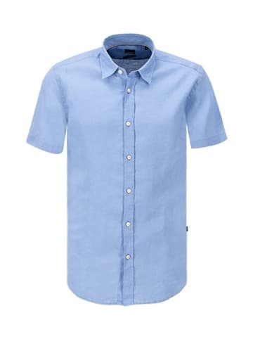 Hugo Boss Kurzarm Business Hemd für Herren in blau