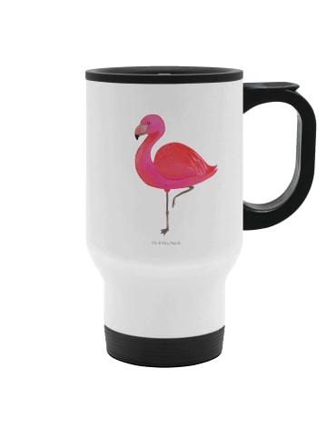 Mr. & Mrs. Panda Edelstahlbecher Flamingo Classic ohne Spruch in Weiß