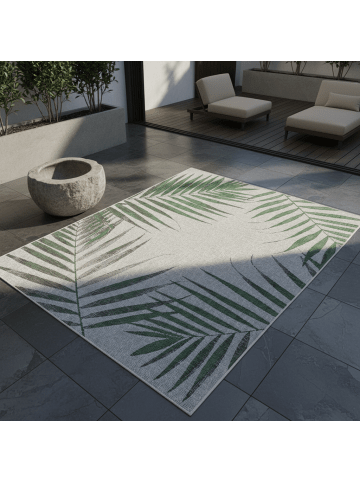 KADIMA DESIGN Teppich Outdoor Waschbar Palmen SARNTAL Strapazierfähig OEKO-TEX Balkon