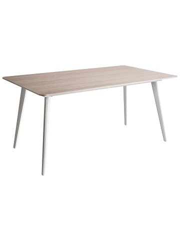 Beliani Esszimmertisch RODALLO in Beige/Weiß - (W) 90 x (H) 75 x (L) 160 cm