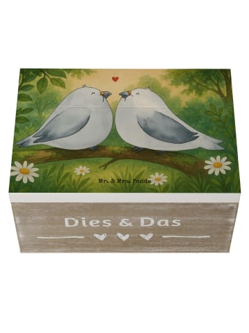 Mr. & Mrs. Panda Erinnerungskiste Turteltauben Liebe Design ohne... in Weiß