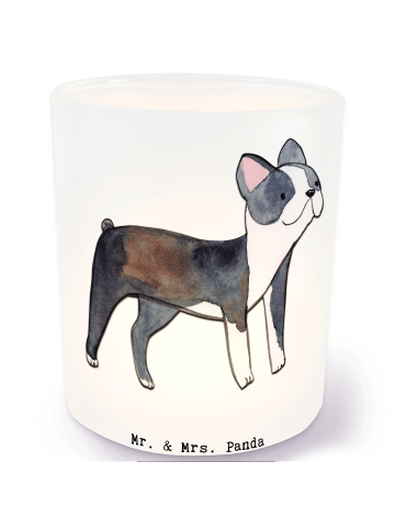 Mr. & Mrs. Panda Teelichthalter Boston Terrier Lebensretter ohne... in Transparent