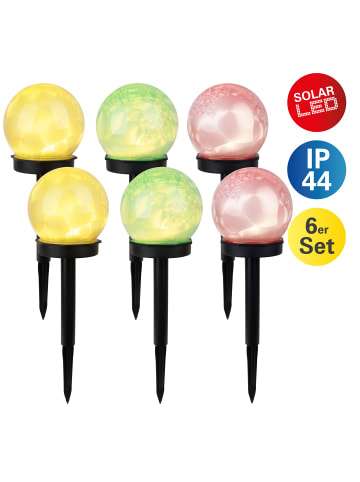 näve LED Solarleuchte "AURA" in multicolor - (L)10 cm x (B)10 cm x (H)34 cm