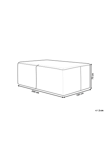Beliani Regenschutzhülle CHUVA in Grau - (W) 200 x (H) 75 x (L) 185 cm
